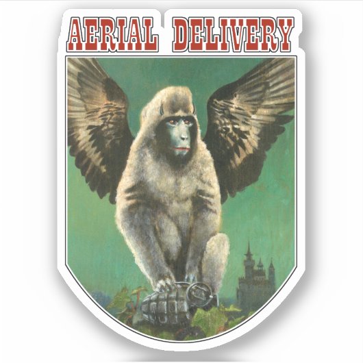 Flying Monkey Custom Cut Sticker (Voorkant)