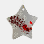 Flying Monkey Santa Keramisch Ornament (Rechts)