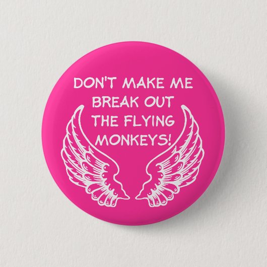 Flying Monkeys Funny Button Humor (Voorkant)