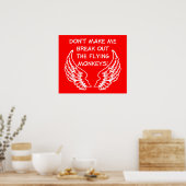 Flying Monkeys Funny Poster Humour (Cuisine)