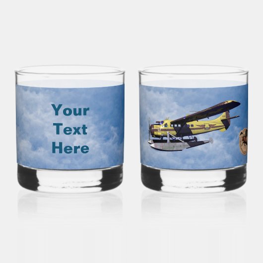 Flying Moose Aviation de Havilland Otter Whisky Glas (Achterkant)