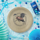 Flying Moose Aviation Logo Papieren Bordje (Feest)