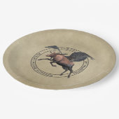 Flying Moose Aviation Logo Papieren Bordje (Gekanteld)