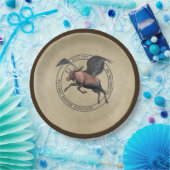Flying Moose Aviation Logo Papieren Bordje (Feest)