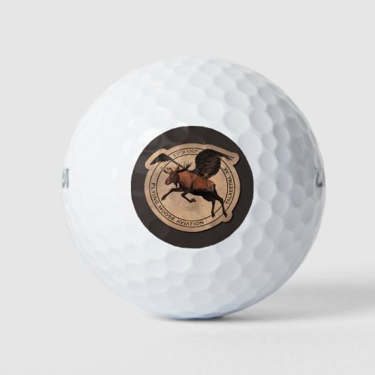 Flying Moose Aviation Patch Golfballen (Voorkant)