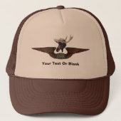 Flying Moose Bush Pilot Wings Trucker Pet (Voorkant)
