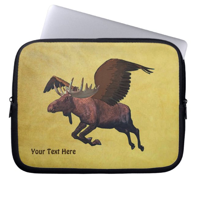 Flying Moose Laptop Sleeve (Voorkant)