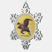 Flying Moose Tin Sneeuwvlok Ornament (Rechts)