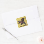 Flying Moose Vierkante Sticker (Envelop)