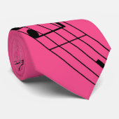 Flying Music Score Stropdas Roze (Opgerold)