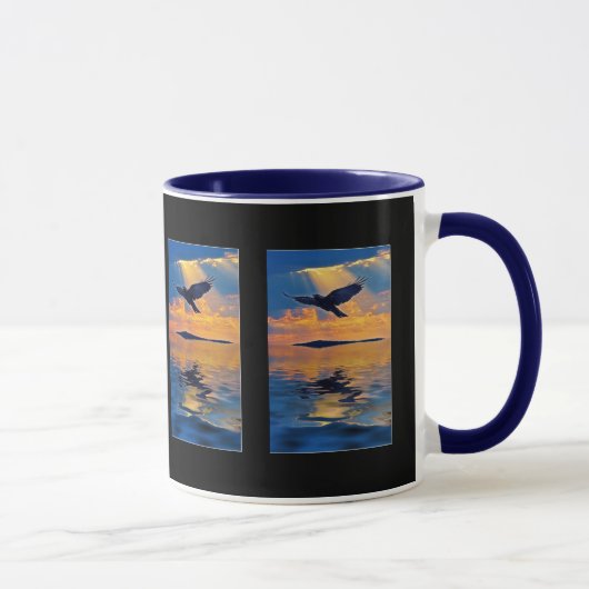 Flying Mystical Raven at Sunset Gift Mug Series (Droite)
