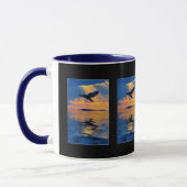 Flying Mystical Raven at Sunset Gift Mug Series (Gauche)