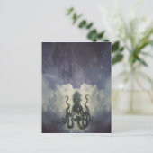 Flying Octopus Card Briefkaart (Staand voorkant)