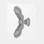 Flying Owl Zendoodle Fleece Deken (Voorkant)