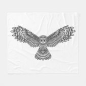 Flying Owl Zendoodle Fleece Deken (Voorkant (Horizontaal))