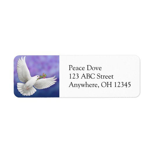 Flying Peace Dove Label (Voorkant)
