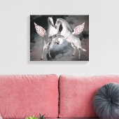 Flying Pegasus Fantasy Horse Art Canvas Afdruk (Insitu (Woonkamer))