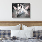 Flying Pegasus Fantasy Horse Art Canvas Afdruk (Insitu (Slaapkamer))