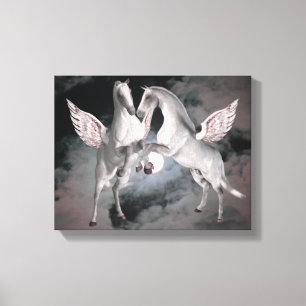 Flying Pegasus Fantasy Horse Art Canvas Afdruk