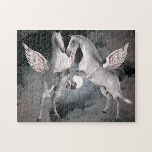 Flying Pegasus Fantasy Horse Art Legpuzzel (Horizontaal)