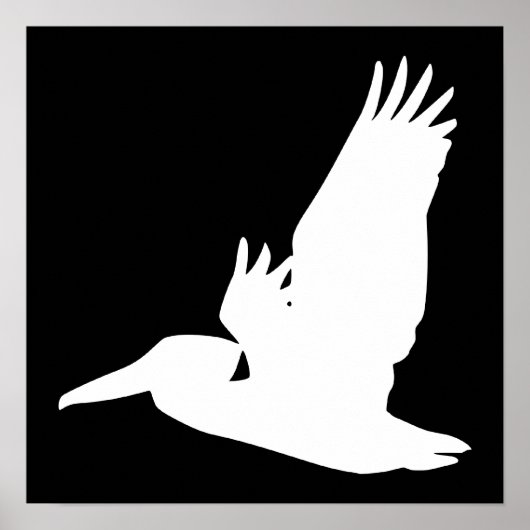 Flying Pelican Poster (Voorkant)