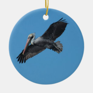 Flying Pelicans Ornament