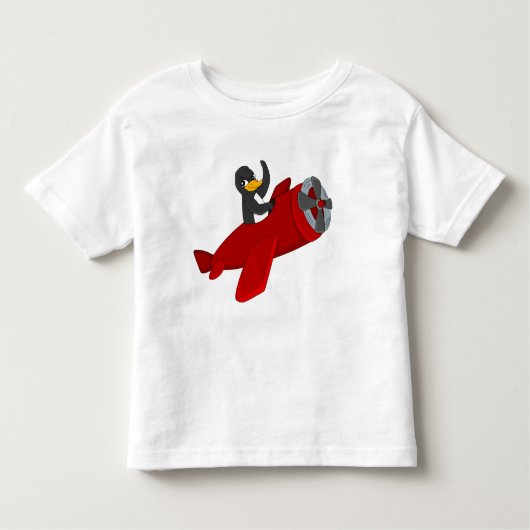 Flying penguing cartoon toddler t-shirt (Devant)