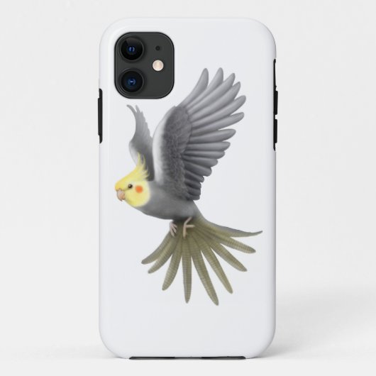 Flying Pet Cockatiel Parrot iPhone Case (Achterkant)