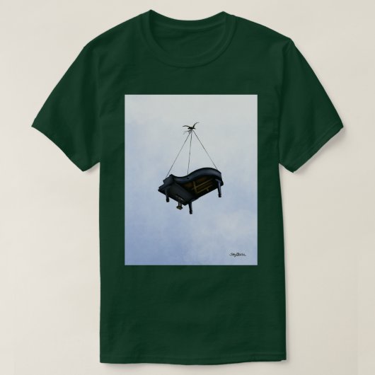 Flying Piano Long T-shirt (Design voorkant)