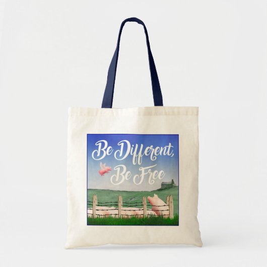 Flying Pig-Be Anders Tote Bag (Voorkant)