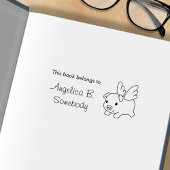 Flying Pig Bookplaat Rubberstempel