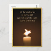 Flying Pig Candle Flame Briefkaart (Voorkant / Achterkant)