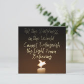 Flying Pig Candle Flame Kaart (Staand voorkant)