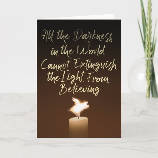 Flying Pig Candle Flame Kaart (Voorkant)