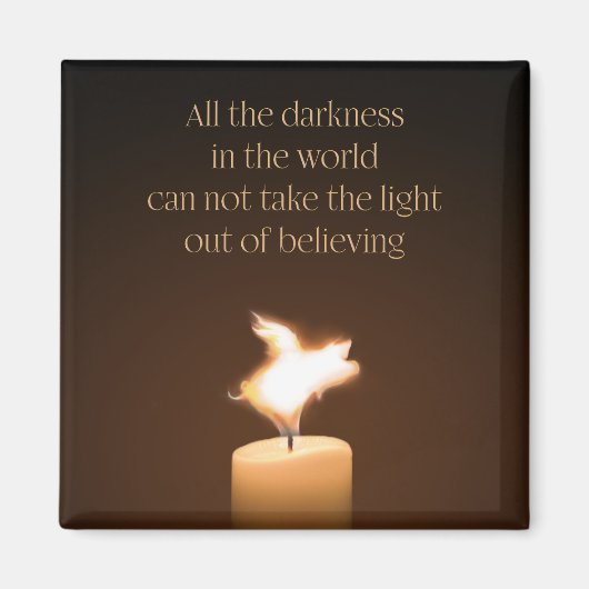 Flying Pig Candle Flame Magnet Magneet (Voorkant)