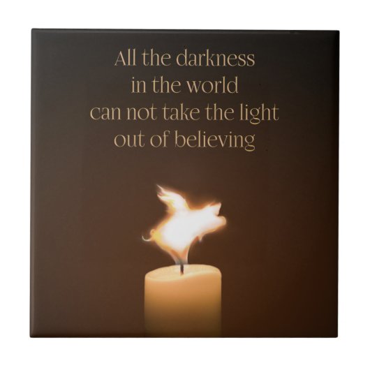 Flying Pig Candle Flame Tegeltje (Voorkant)