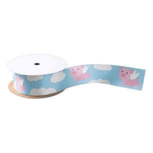 Flying Pig Cute Animal Ribbon Lint