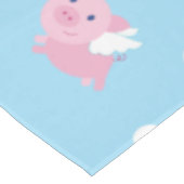 Flying Pig Cute First Birthday Table Cloth Tafelkleed (Gekanteld)