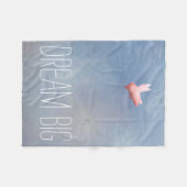 Flying Pig Dream Big Fleece Deken (Voorkant (Horizontaal))