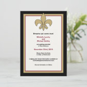 Flying Pig Fleur de Lis Save the Date (Staand voorkant)