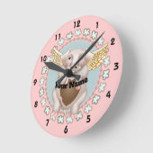 Flying Pig Kiss-klokken Ronde Klok (Hoek)