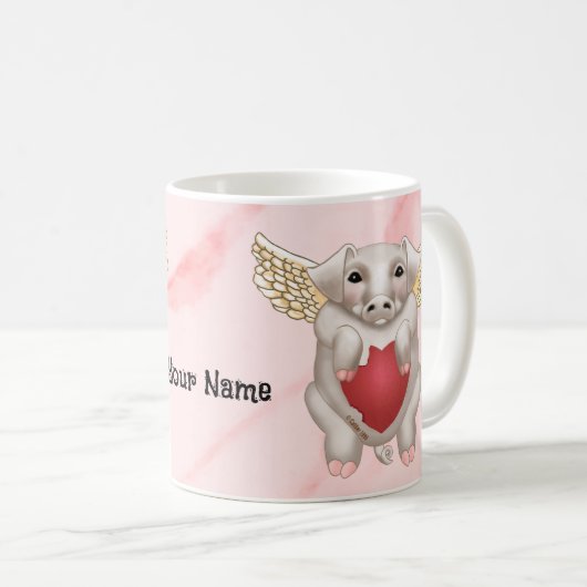 Flying Pig Love tasses (Devant droit)