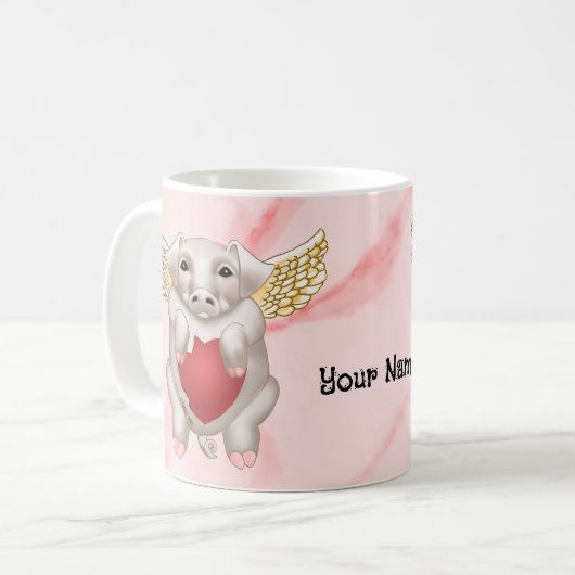 Flying Pig Love tasses (Devant gauche)