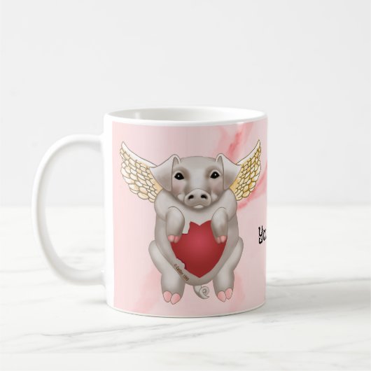 Flying Pig Love tasses (Gauche)