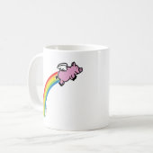 Flying Pig Rainbow Koffiemok (Voorkant links)