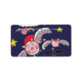 Flying Pig Santas Etiket (Voorkant)