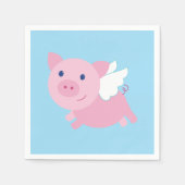 Flying Pig Schattige 1e Verjaardag Party Servetten (Voorkant)