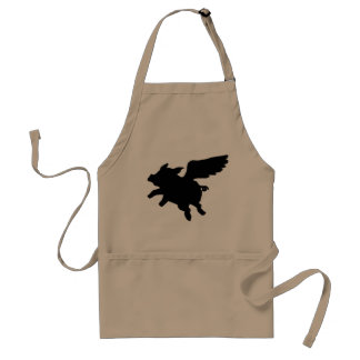 Flying Pig Silhouette Standaard Schort