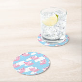 Flying Pig verjaardagsfeestje Ronde Kartonnen Onderzetter (Insitu)