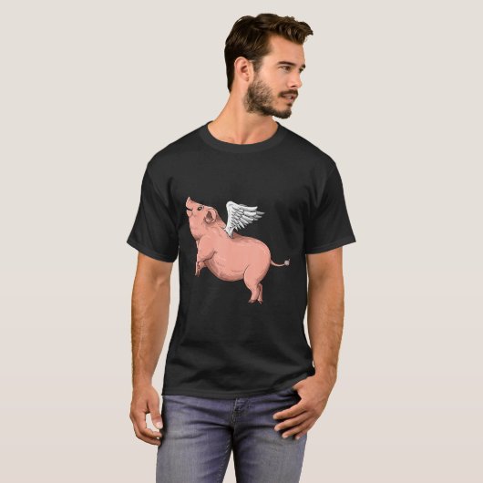 Flying Pig With Wings Fly Pig Lovers T-shirt (Voorkant volledig)